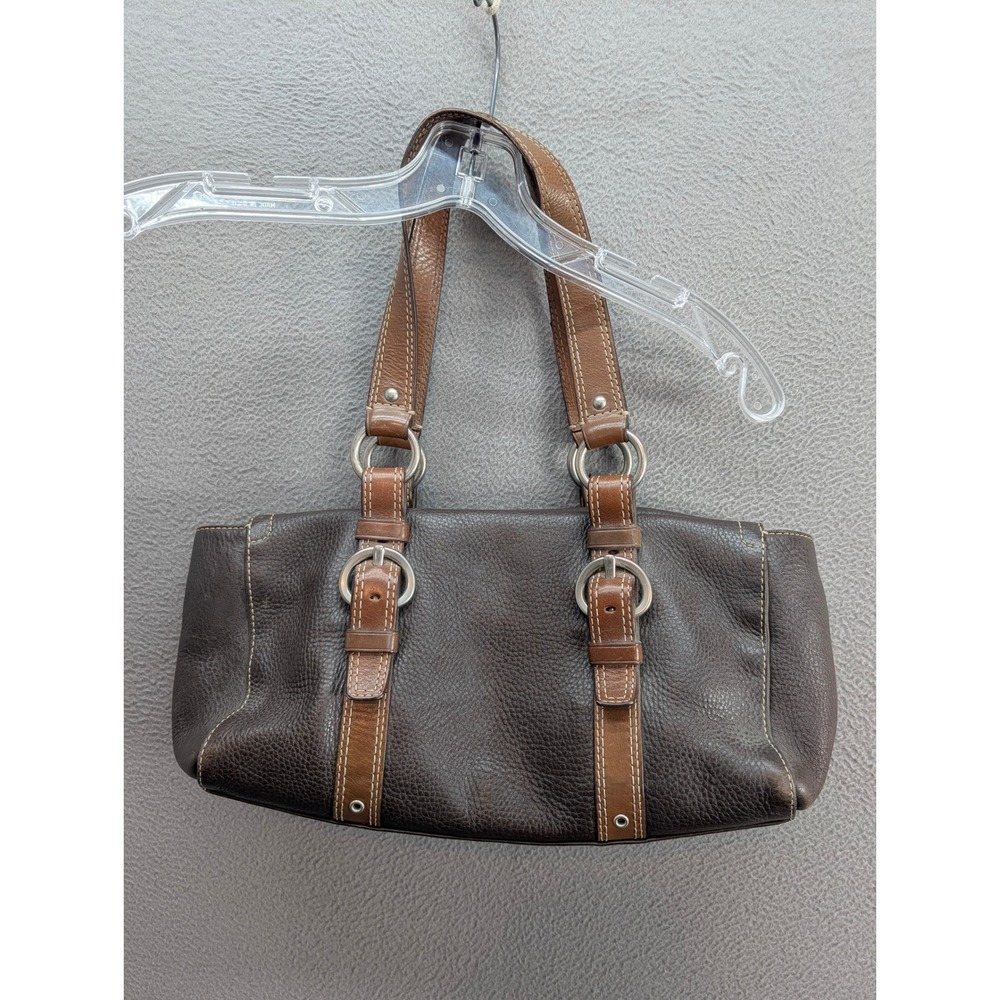 Coach Soho Buckle Satchel Pebbled Leather Shoulder Bag F10887 Y2K Double Handle